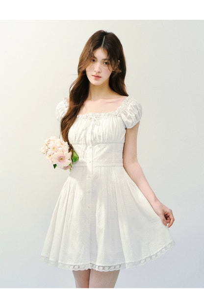 Pure Romance Square-Neck Mini Dress