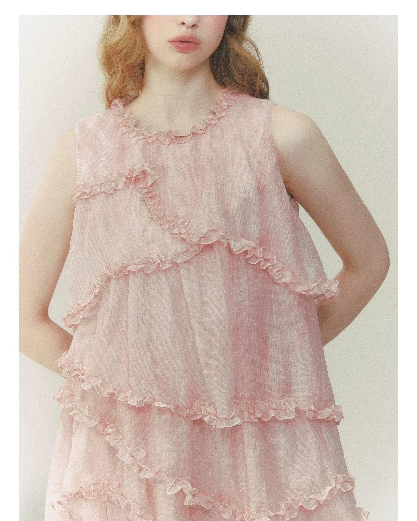 Pink Mist Tiered Ruffle Dress