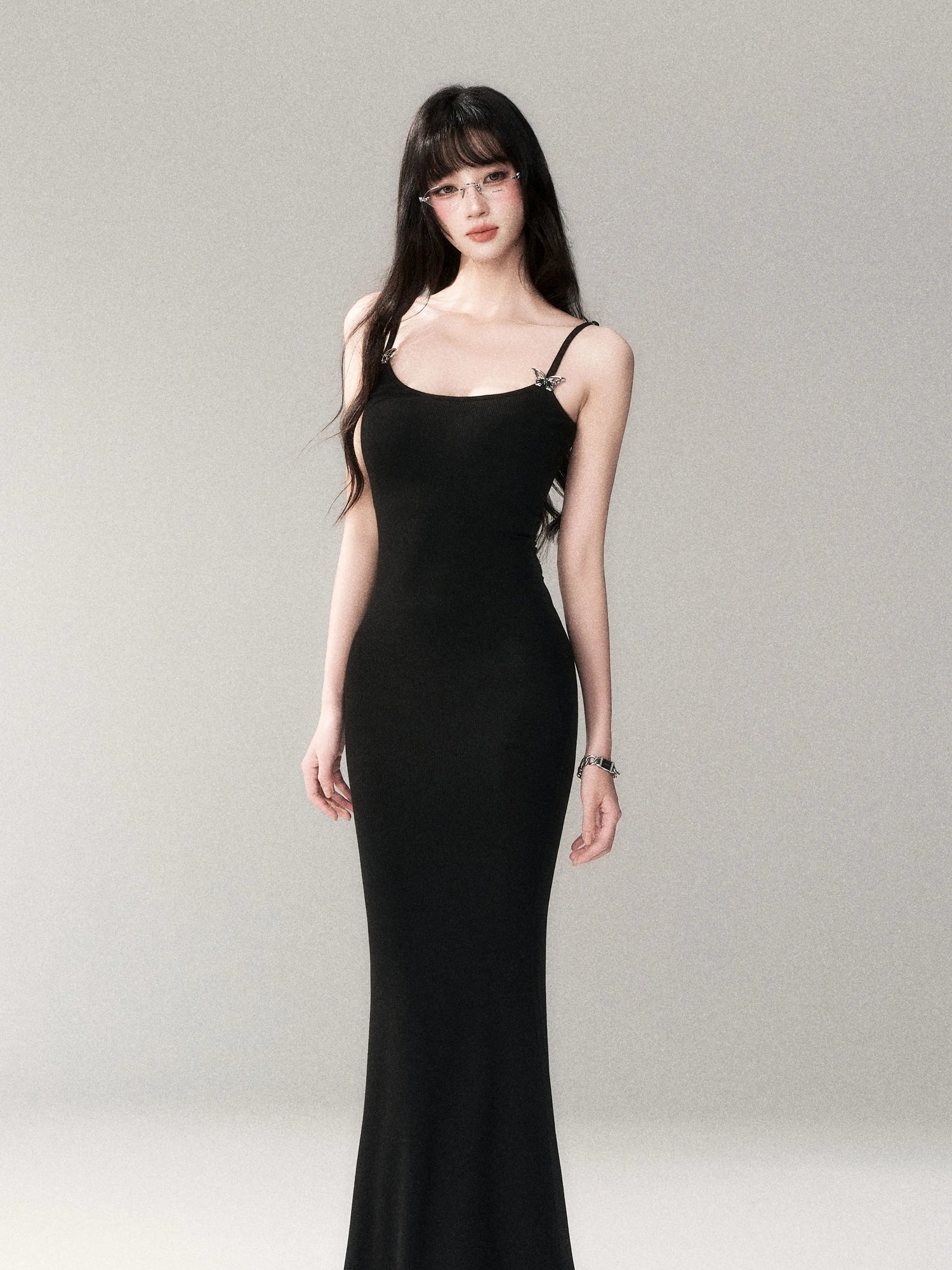 Butterfly Hardware Sculpting Stretch Cami Maxi Dress