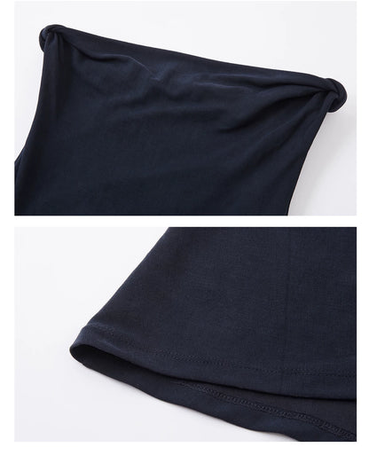 Twisted Strap Knit Midi Dress