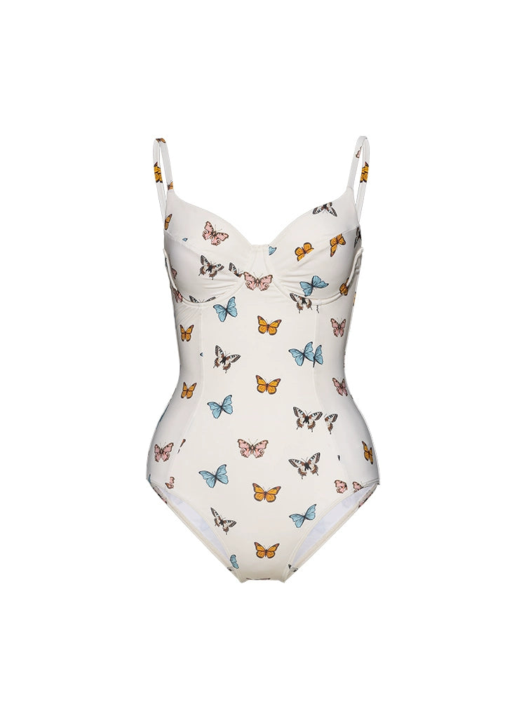 Butterfly Print One-piece Swimsuit