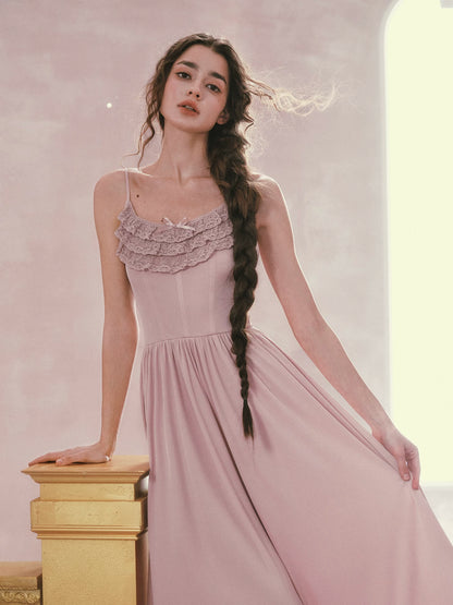 Pink Mist Ballet Knit Slip Dress