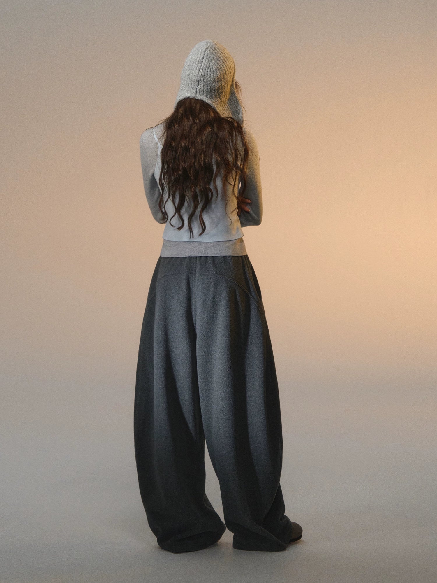 Contrast-Tie Layered Crewneck Knit Sweater