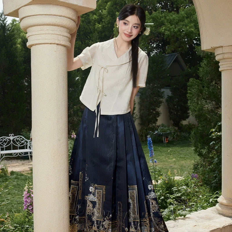 (Final Sale)"绘意晚" Modern-style Hanfu Set