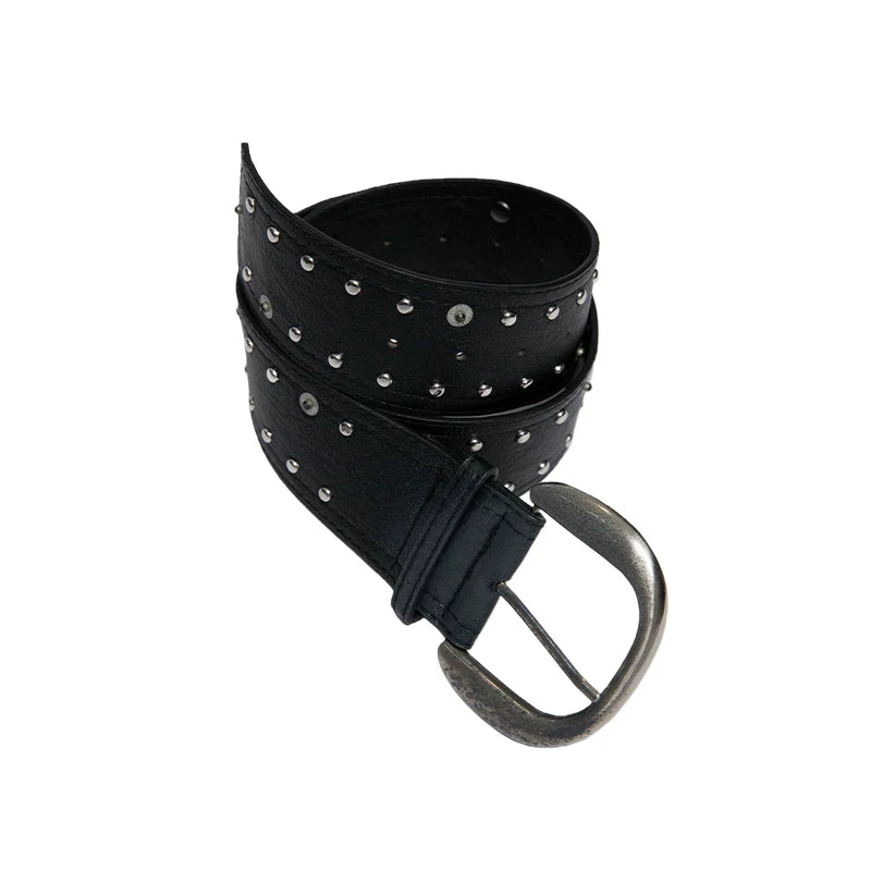 Studded PU Pin-Buckle Belt
