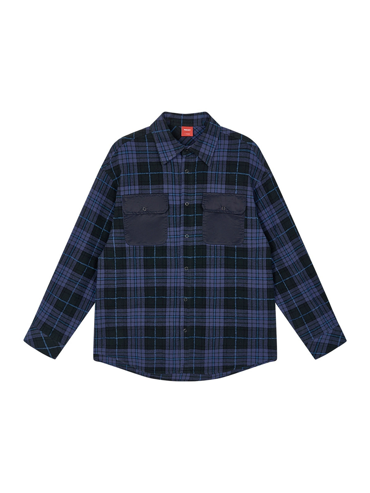 Purple Plaid French Flannel Long-Sleeve Shirt