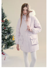 Dusty Purple Toggle Down Jacket - CHINASQUAD