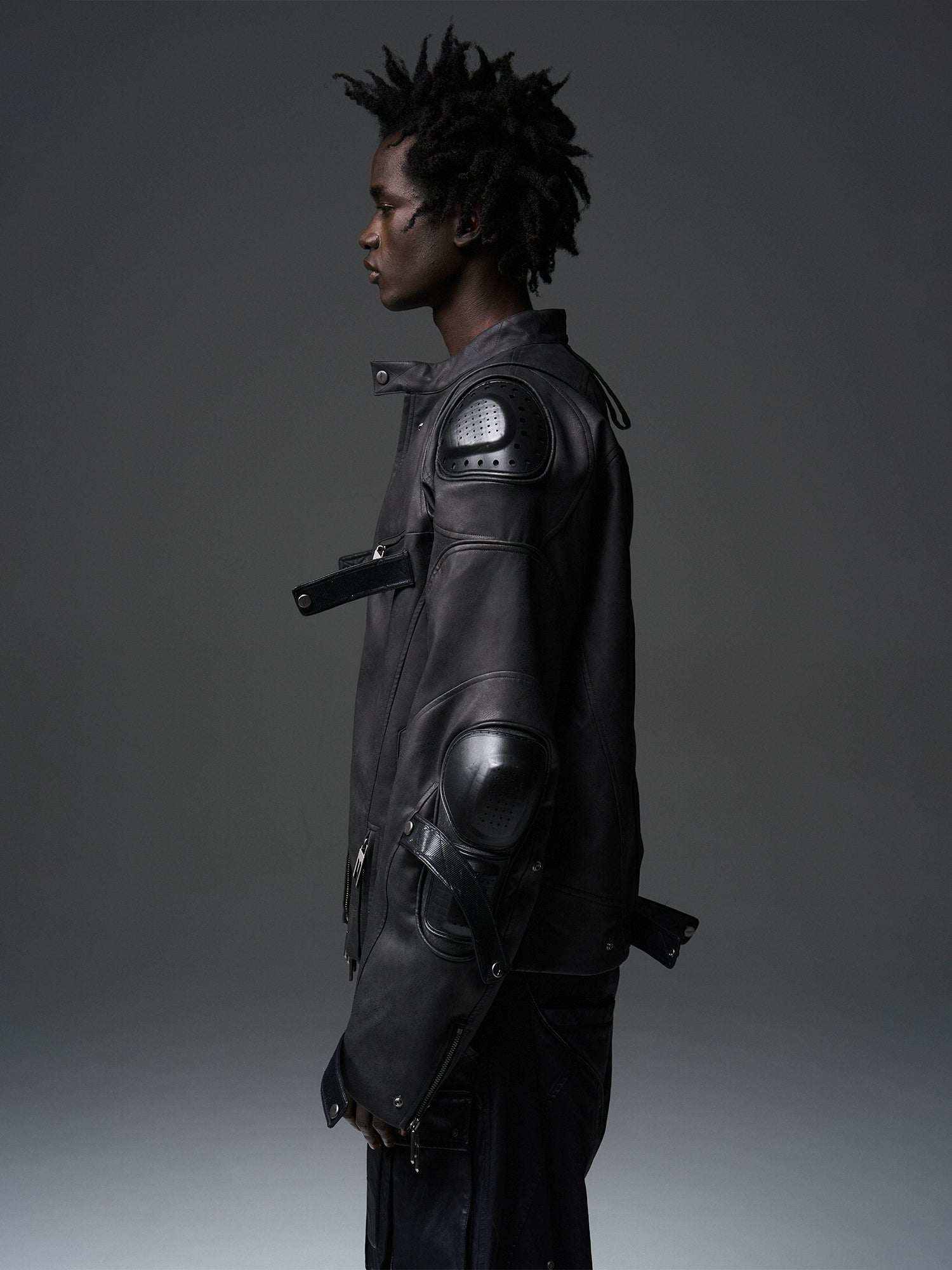 Armored Patchwork Biker Jacket - CHINASQUAD