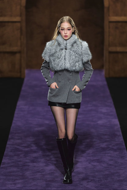 Faux Fur Cropped Jacket