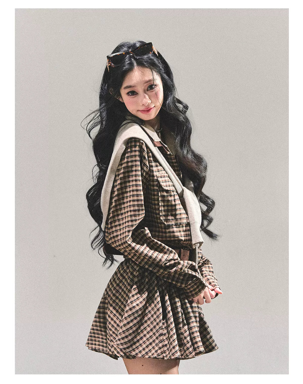 Elevated Hepburn-Style Utility Mini Dress