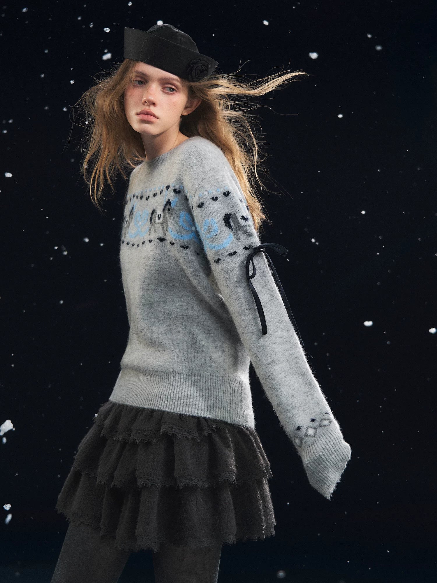 Playful Carousel Jacquard Knit Sweater