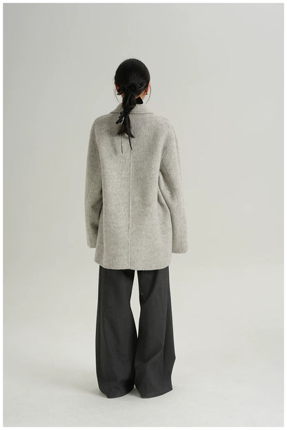 Relaxed-Fit Mid-Length Wool Blazer