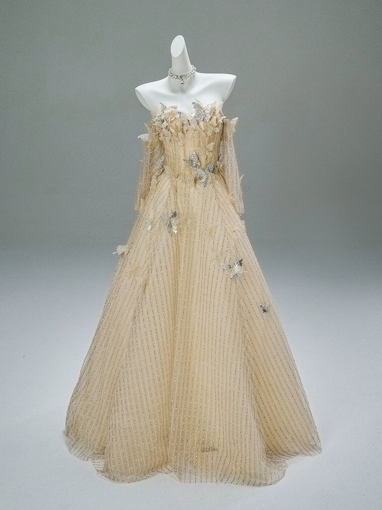 Eternal Butterfly Adorned Couture Gown