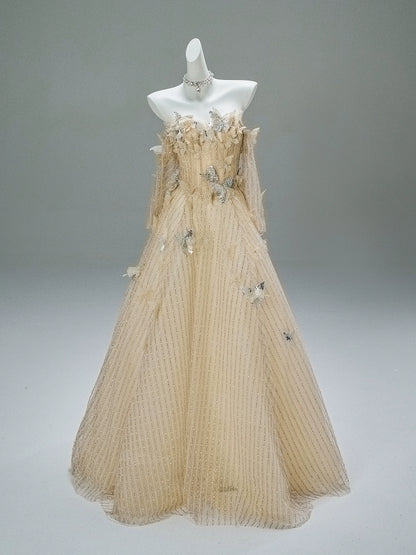 Eternal Butterfly Adorned Couture Gown
