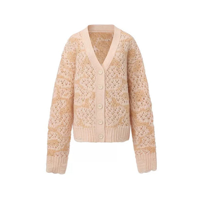 V-Neck Oversized Mohair-Blend Cardigan