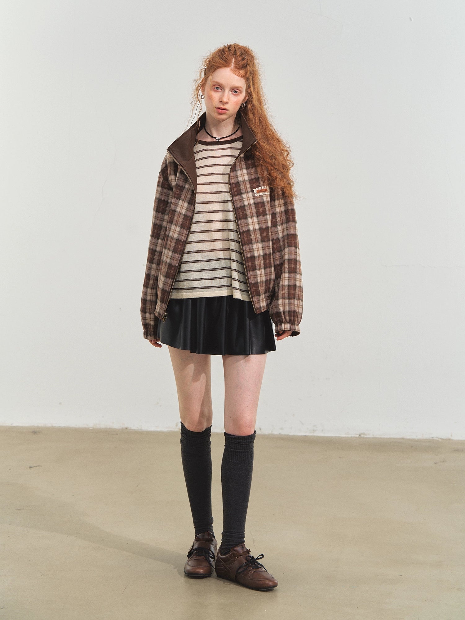 Vintage Reversible Stand-Collar Jacket