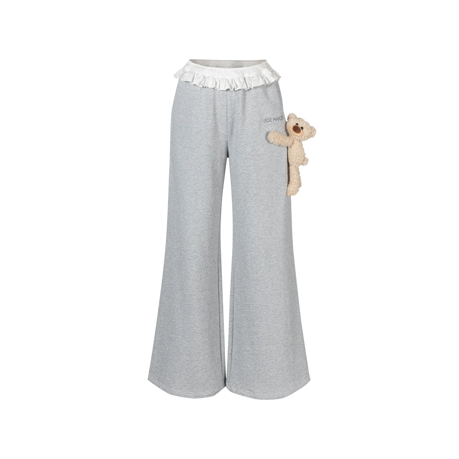 Lace-Waist Straight-Leg Lounge Pants