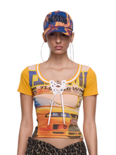 24ANS Retro Racing Print Layered-Look Patchwork T-Shirt – T-Shirts & Polos