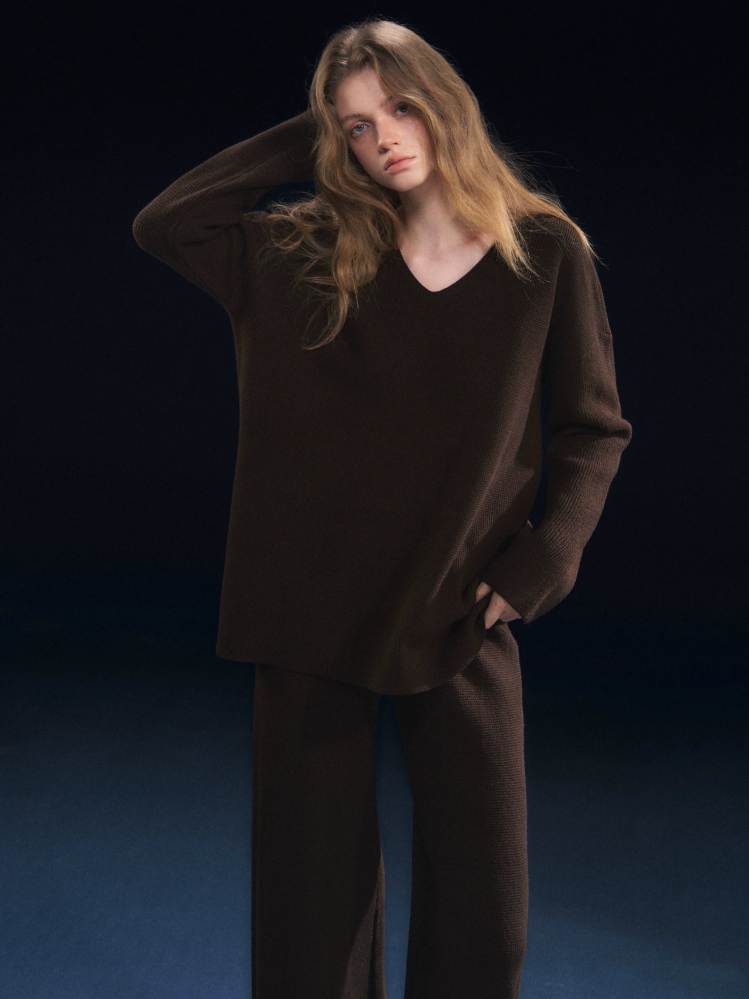 Waffle-Knit Lounge Set