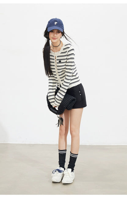 Striped Knit Cardigan