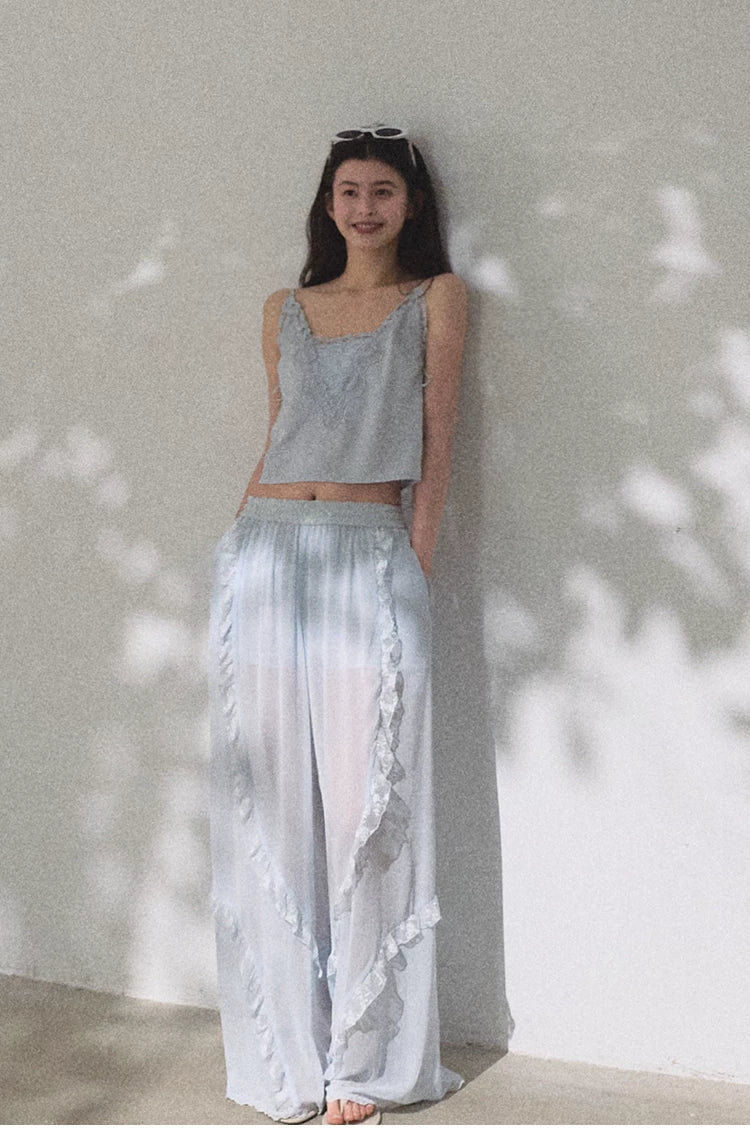 Lyocell Linen Camisole &amp; Relaxed Trousers Set
