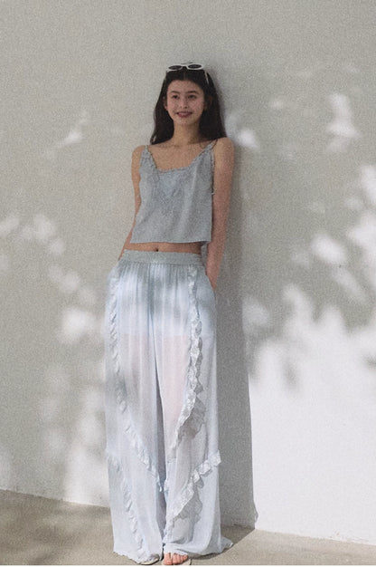 Lyocell Linen Camisole &amp; Relaxed Trousers Set