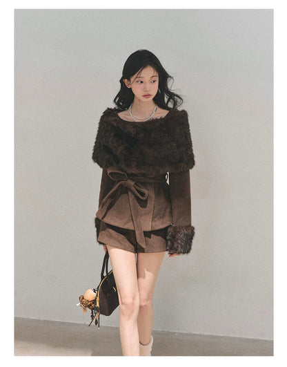 Light Luxury Cape Three-Piece Set