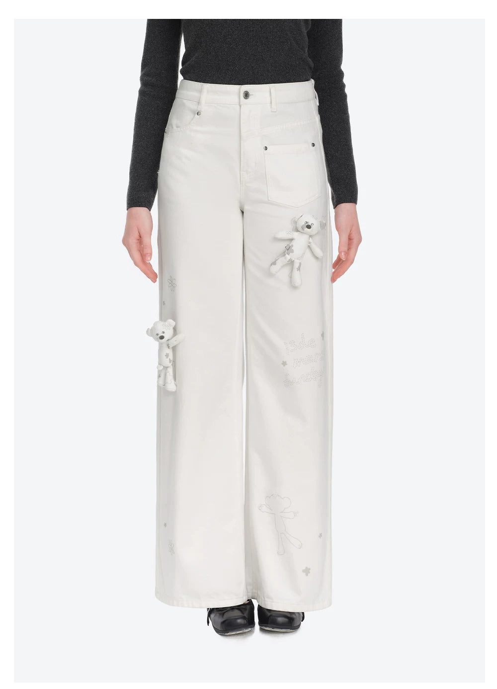 Bear Sketch Denim Pants