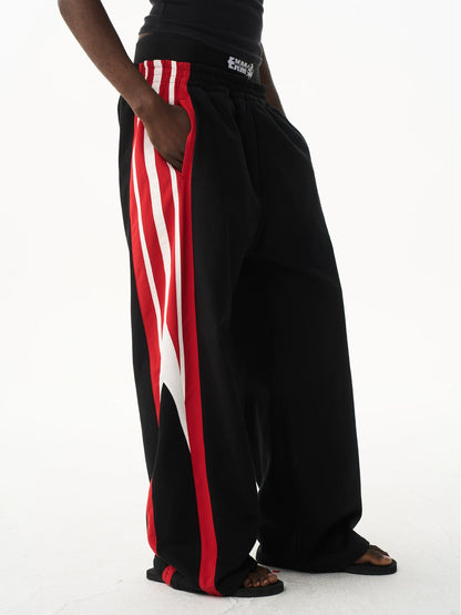 Double Waist Printed Street Sweatpants