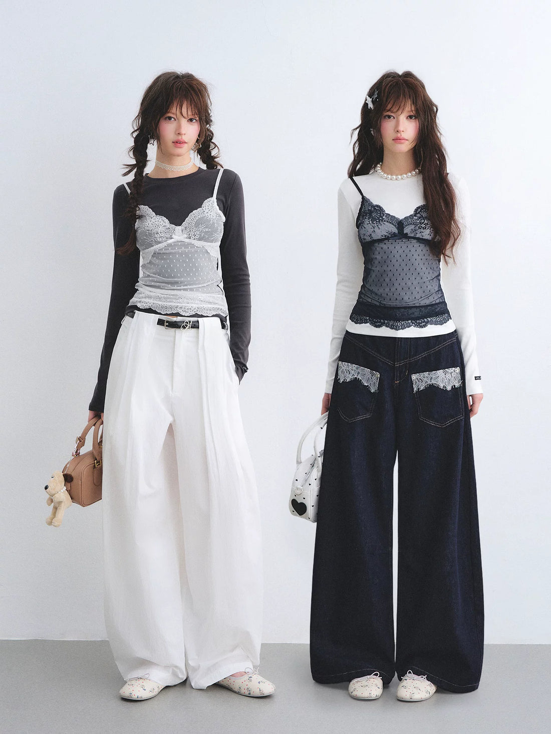 Lace Layered Illusion Long Sleeve T-Shirt