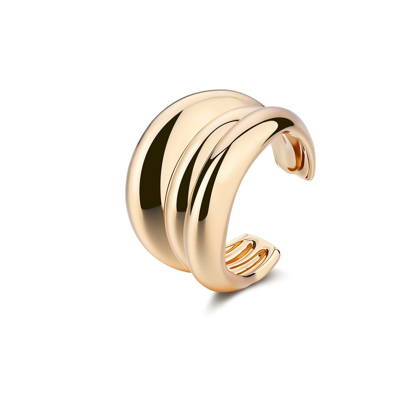 Reconstructed Dual-Tone Layered Punk Ring