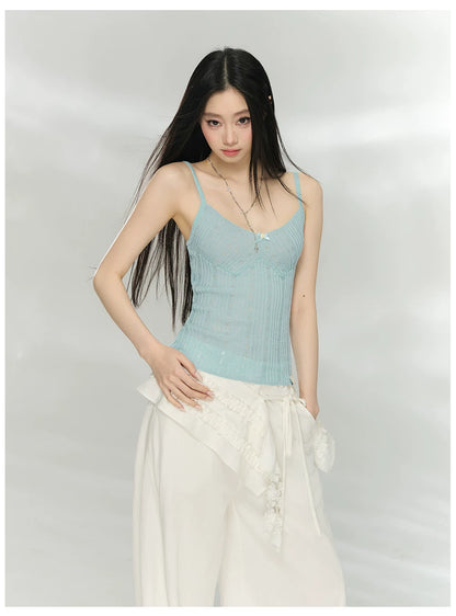 Knit Cardigan &amp; Camisole Two-Piece Set