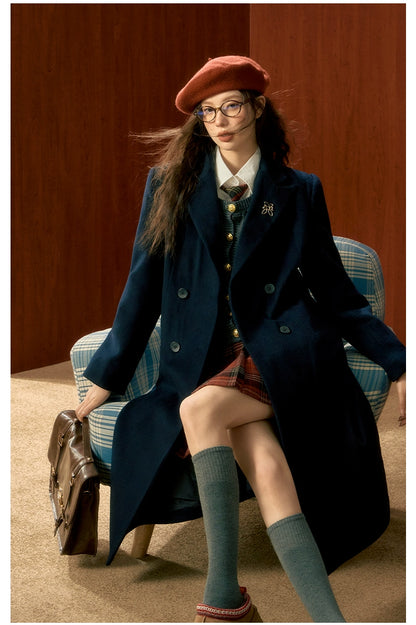 Tibetan Blue Wool Coat - CHINASQUAD