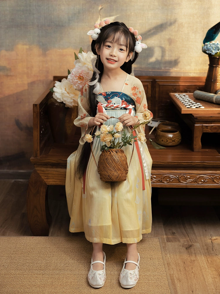 &quot;长命缕·龙女&quot; Modern-style Hanfu Dress for Kids