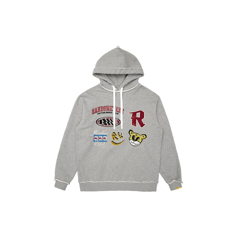 Vintage Graphic Frayed Edge Hoodie