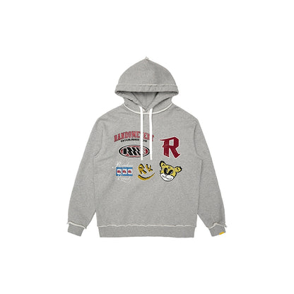 Vintage Graphic Frayed Edge Hoodie