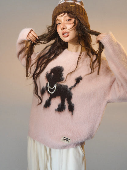 Playful Puppy Crewneck Sweater