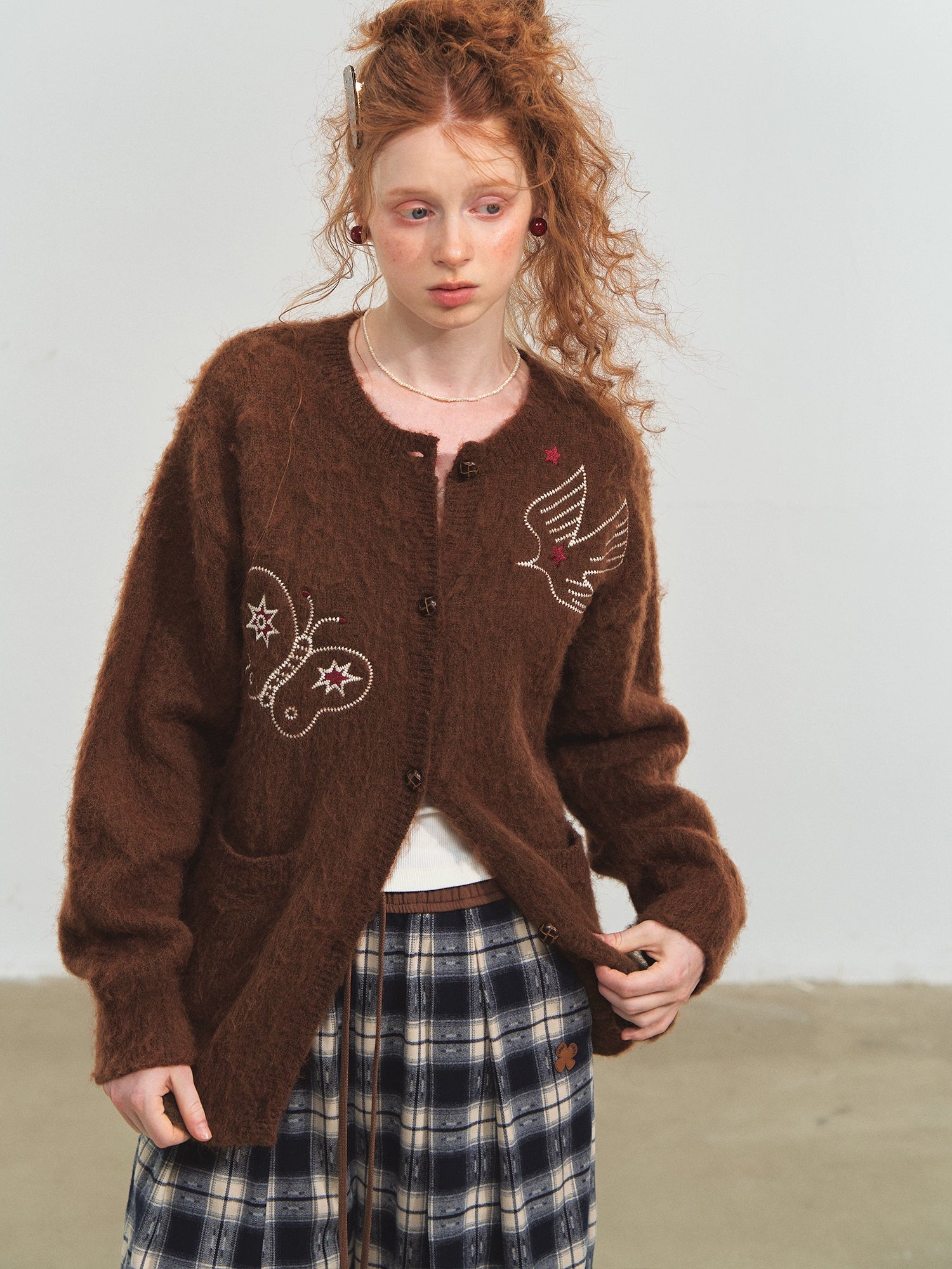 Birds and Butterflies Knit Cardigan