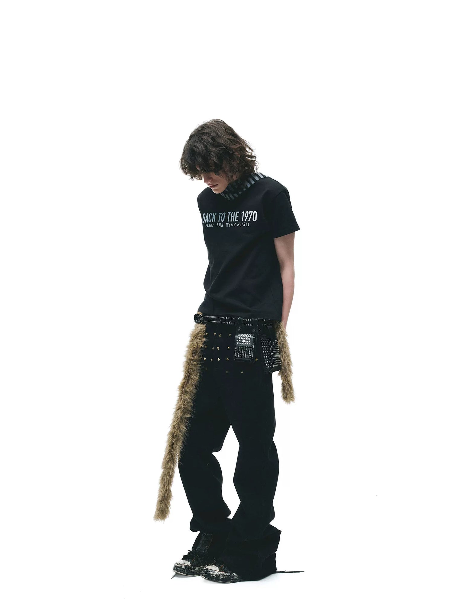 Retro Graphic Slim-Fit Cotton T-Shirt