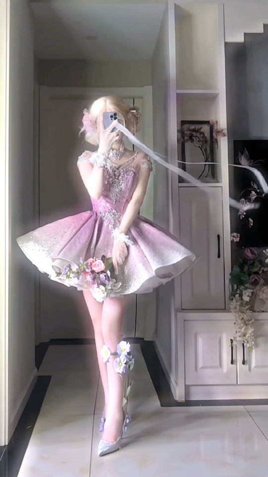 Dreamstar Sequin Tulle Dress with Crystal Accents