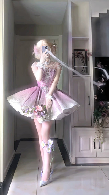 Dreamstar Sequin Tulle Dress with Crystal Accents