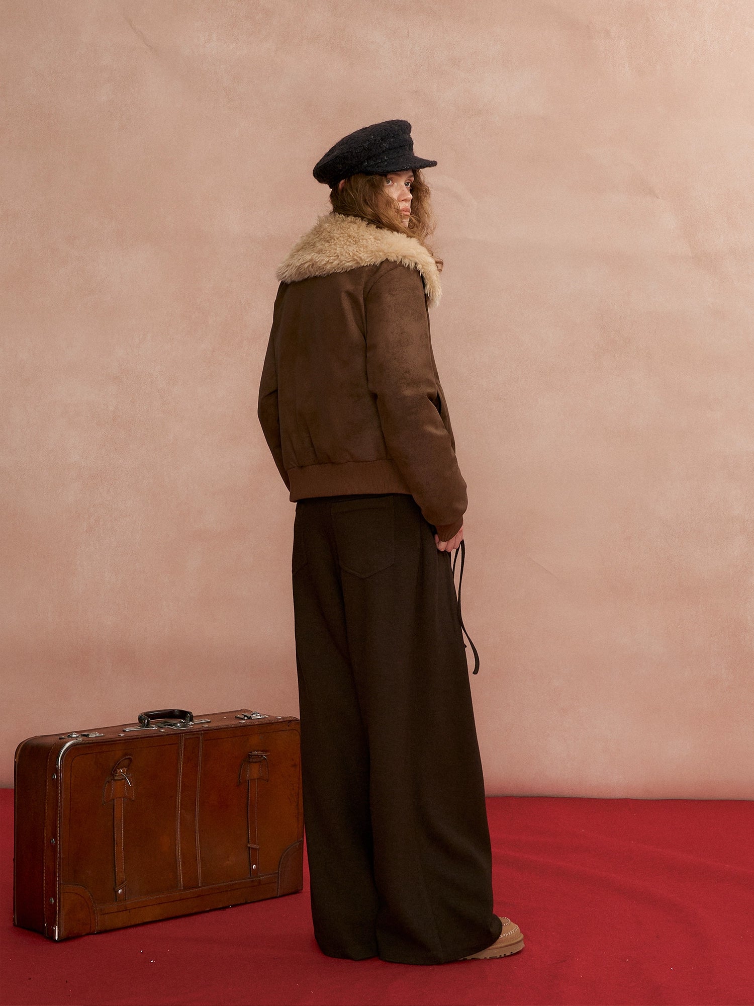 Sailor Faux Leather Down Jacket