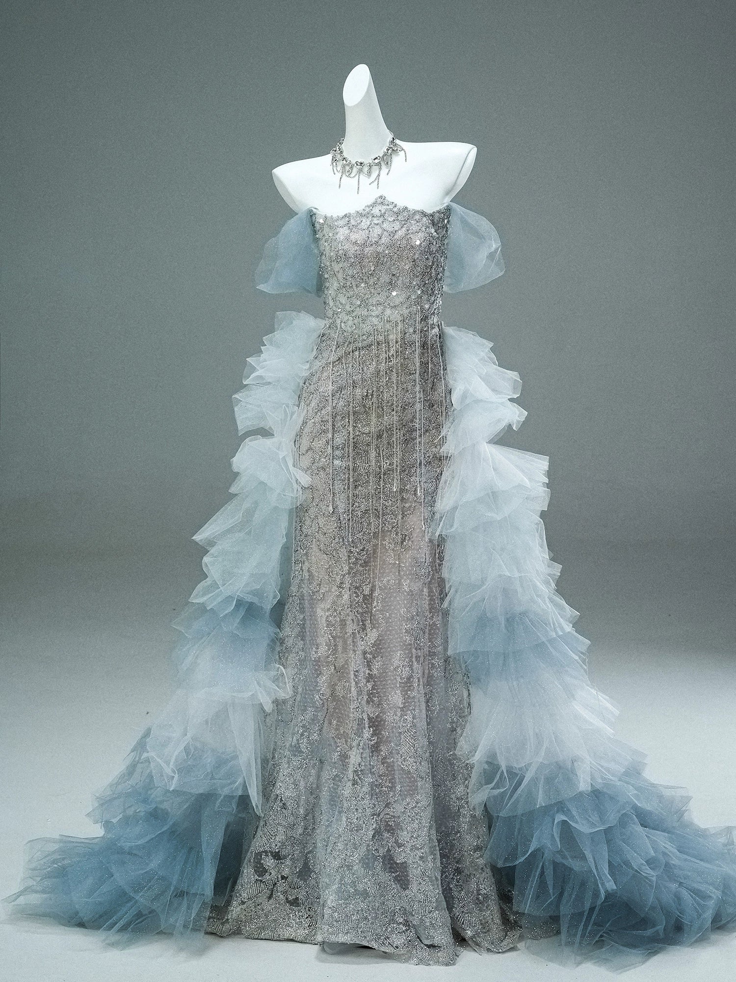 LEIO Crystal Veil Couture Gown