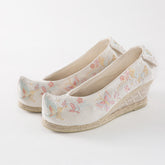 "Butterfly" Embroidered Flat & Heels Hanfu Shoes - CHINASQUAD