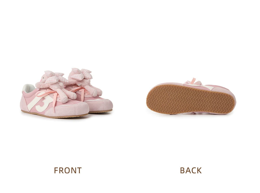 Bear Plush Casual Sneakers