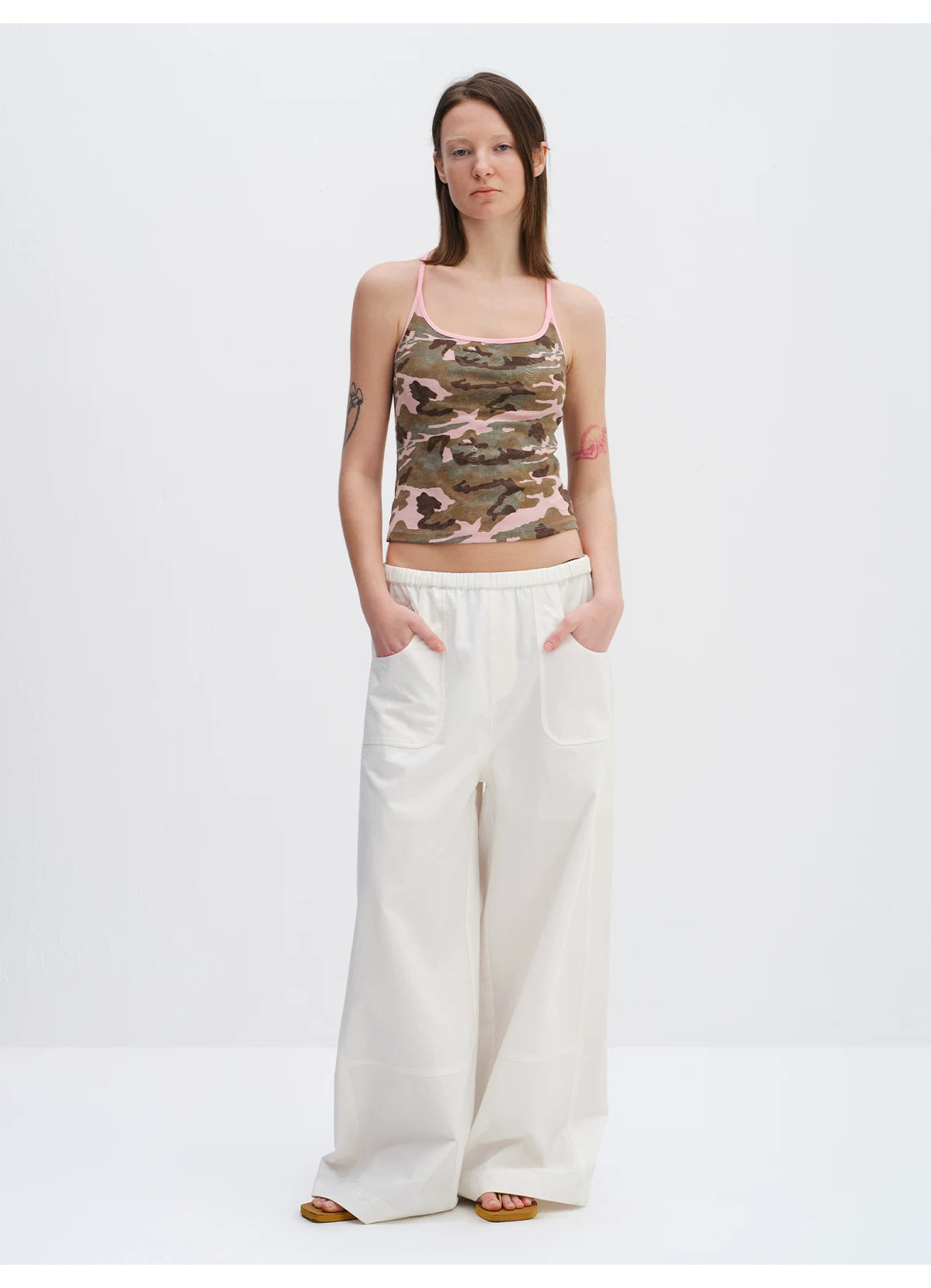 Desert Camo Sculpt U-Neck Slim Tank Top