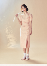 Pink Cheongsam Dress - CHINASQUAD