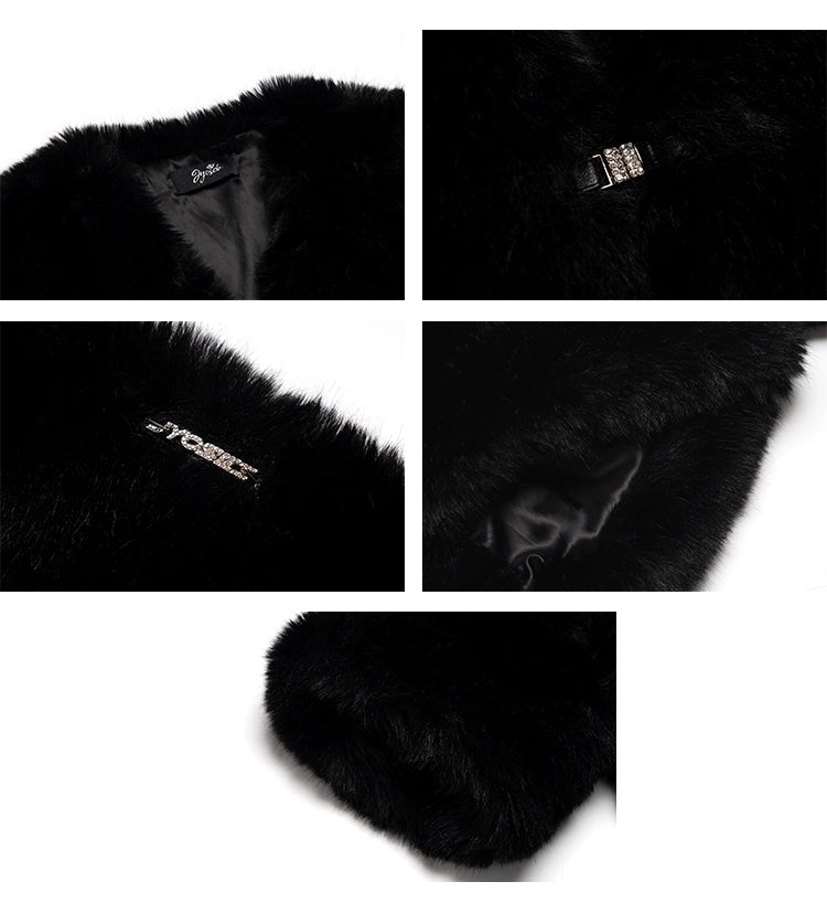 Eco-Faux Fur Cropped Holiday Jacket