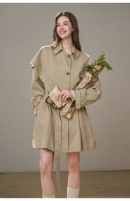 Comfy Chestnut Trench Coat