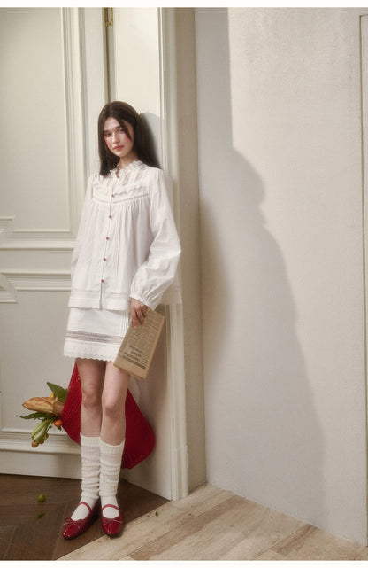 Cosagach Little World Cotton Shirt &amp; Skirt Set